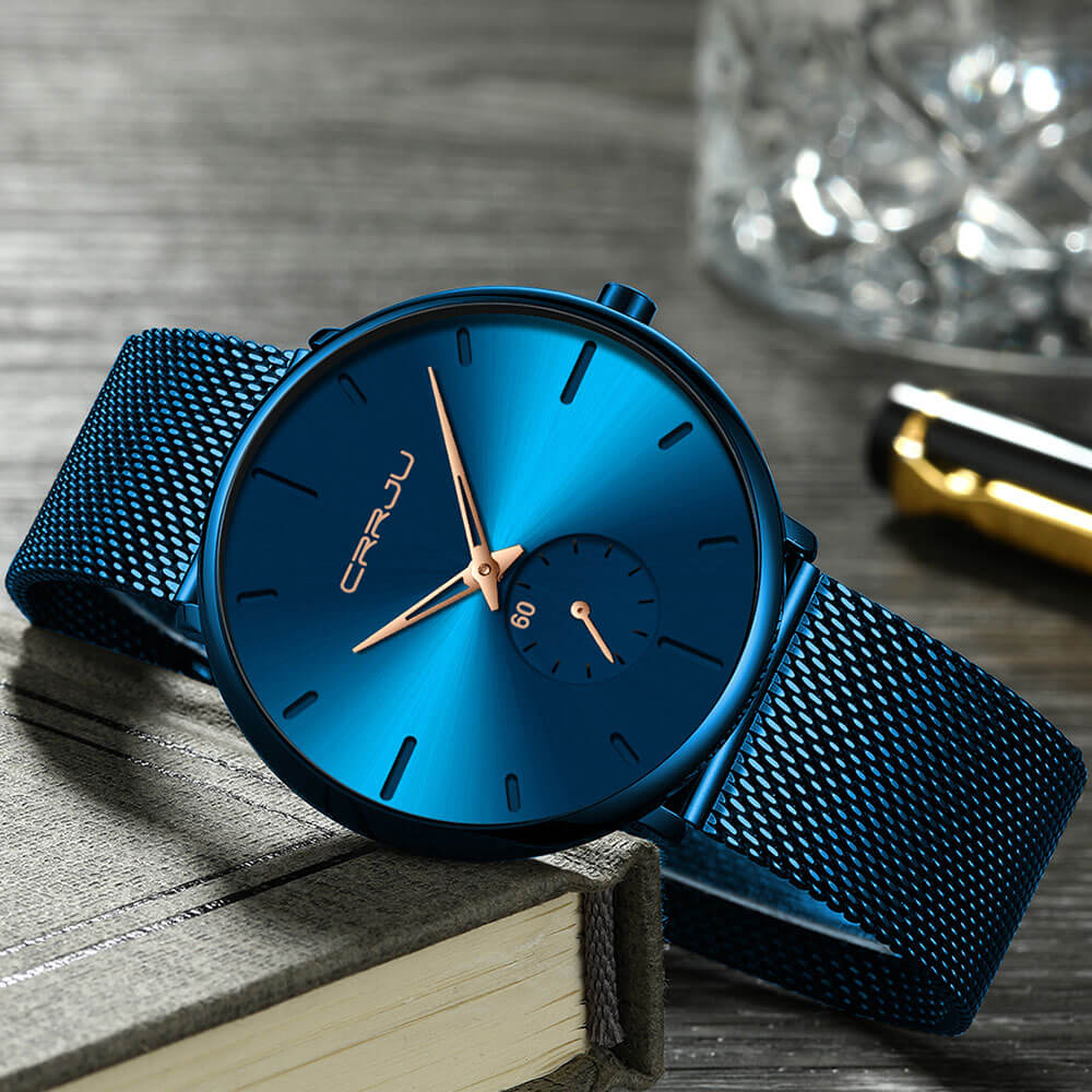 TechnoVibe Luxe: Elegante schwarze Edelstahl-Uhr – Zeitlose Eleganz, Modern & Minimalistisch