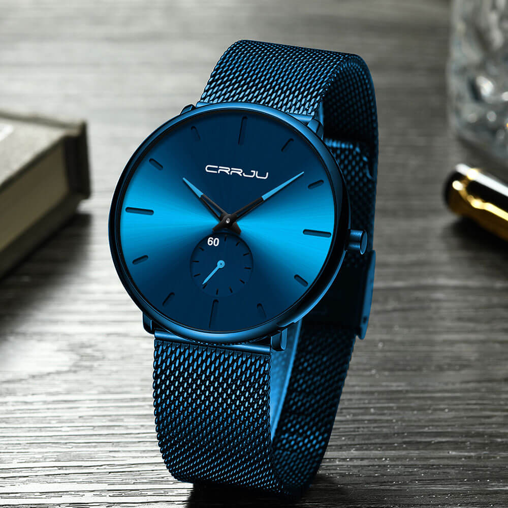 TechnoVibe Luxe: Elegante schwarze Edelstahl-Uhr – Zeitlose Eleganz, Modern & Minimalistisch