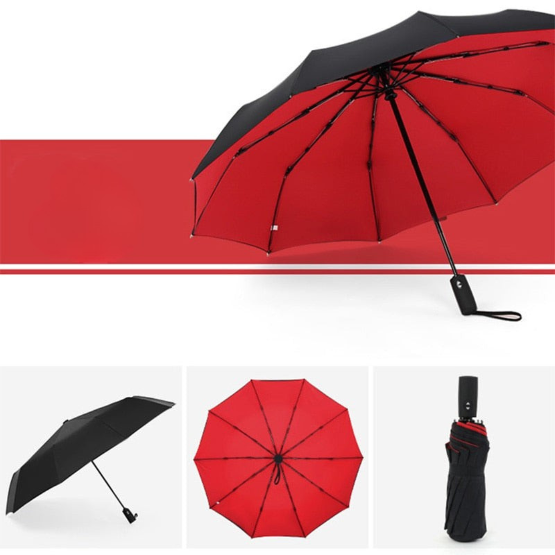 GustGuard "Sturmfest" Starker Regenschirm – Hält jedem Sturm stand!