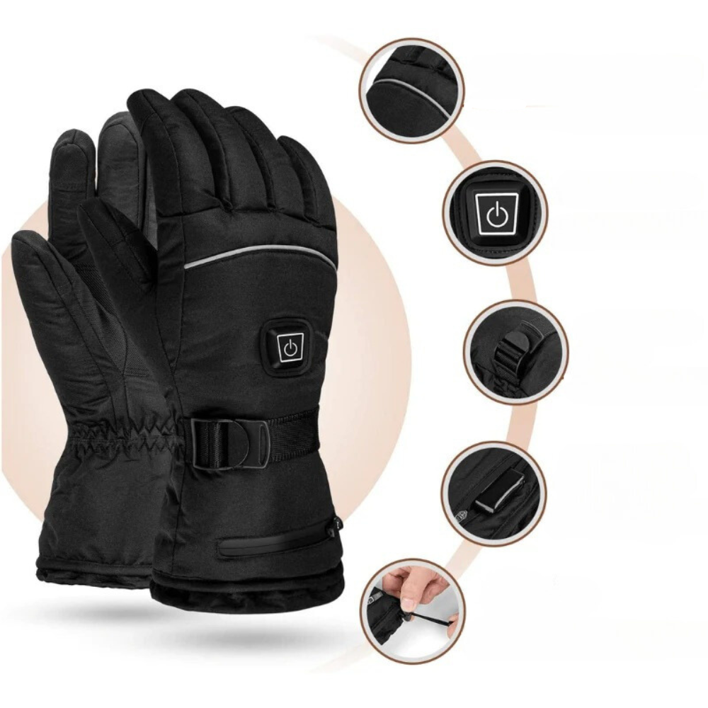 Beheizbare Winterhandschuhe – Wasserdichte Elektrische Handschuhe mit Touchscreen-Kompatibilität – Warm & Winterfest