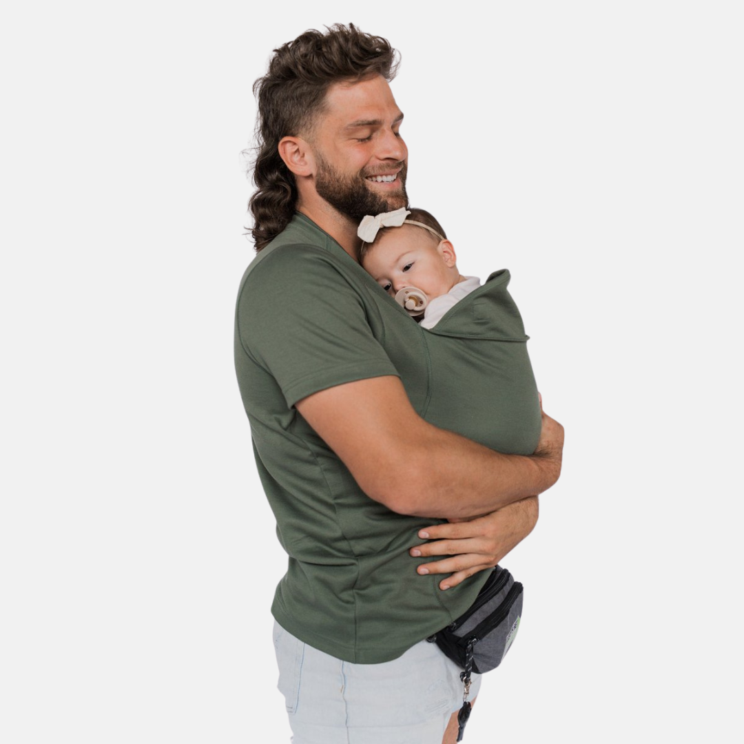Bequemer & Stylischer Babytrage-T-Shirt-Hybrid für Eltern