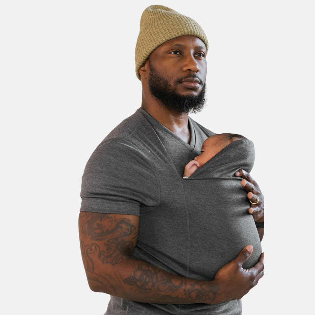 Bequemer & Stylischer Babytrage-T-Shirt-Hybrid für Eltern