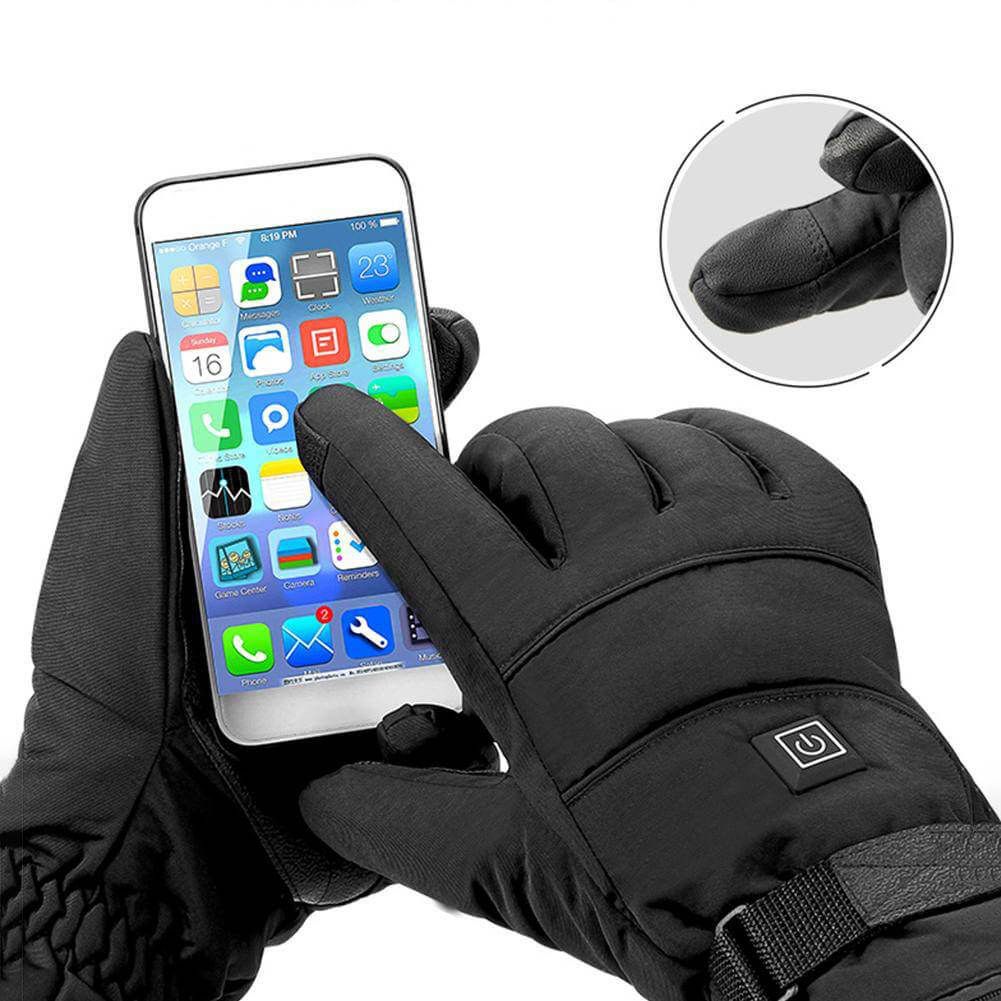 Beheizbare Winterhandschuhe – Wasserdichte Elektrische Handschuhe mit Touchscreen-Kompatibilität – Warm & Winterfest