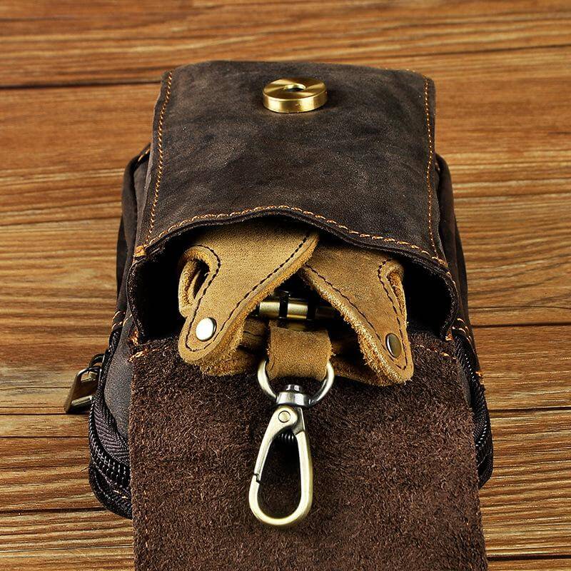 Veluxe Premium Leder Herren Bauchtasche – Stilvolle & sichere Gürteltasche für tägliche Essentials
