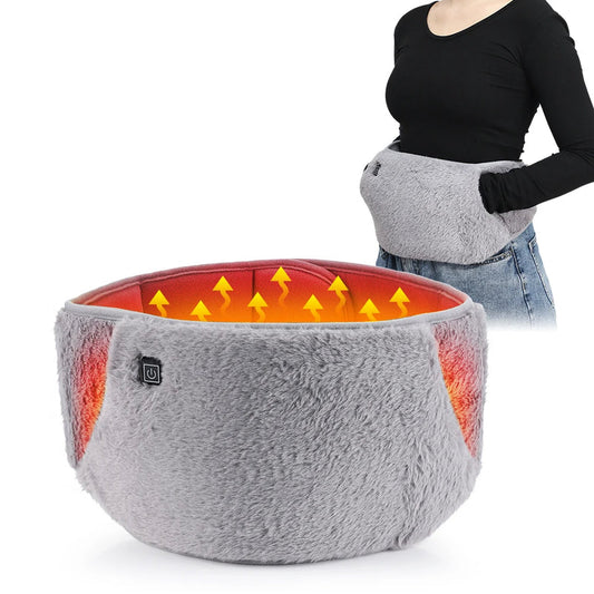 WarmFlex | USB Elektrischer Heizgürtel – Therapeutisches Heizkissen für Bauch, unteren Rücken & Uterusschmerzen – Linderung & Komfort