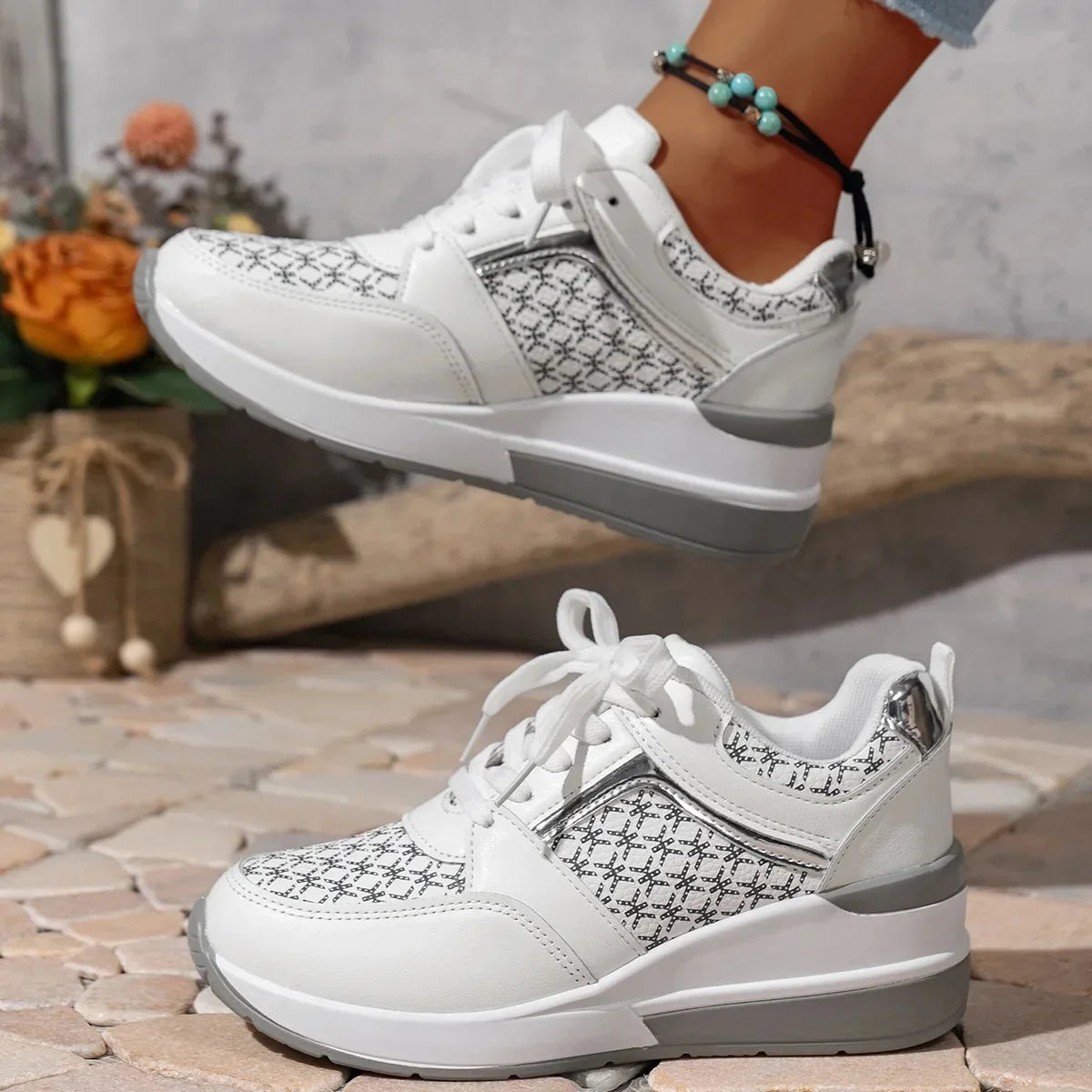 Damen Sneaker - Atmungsaktive Laufschuhe mit dämpfender Sohle