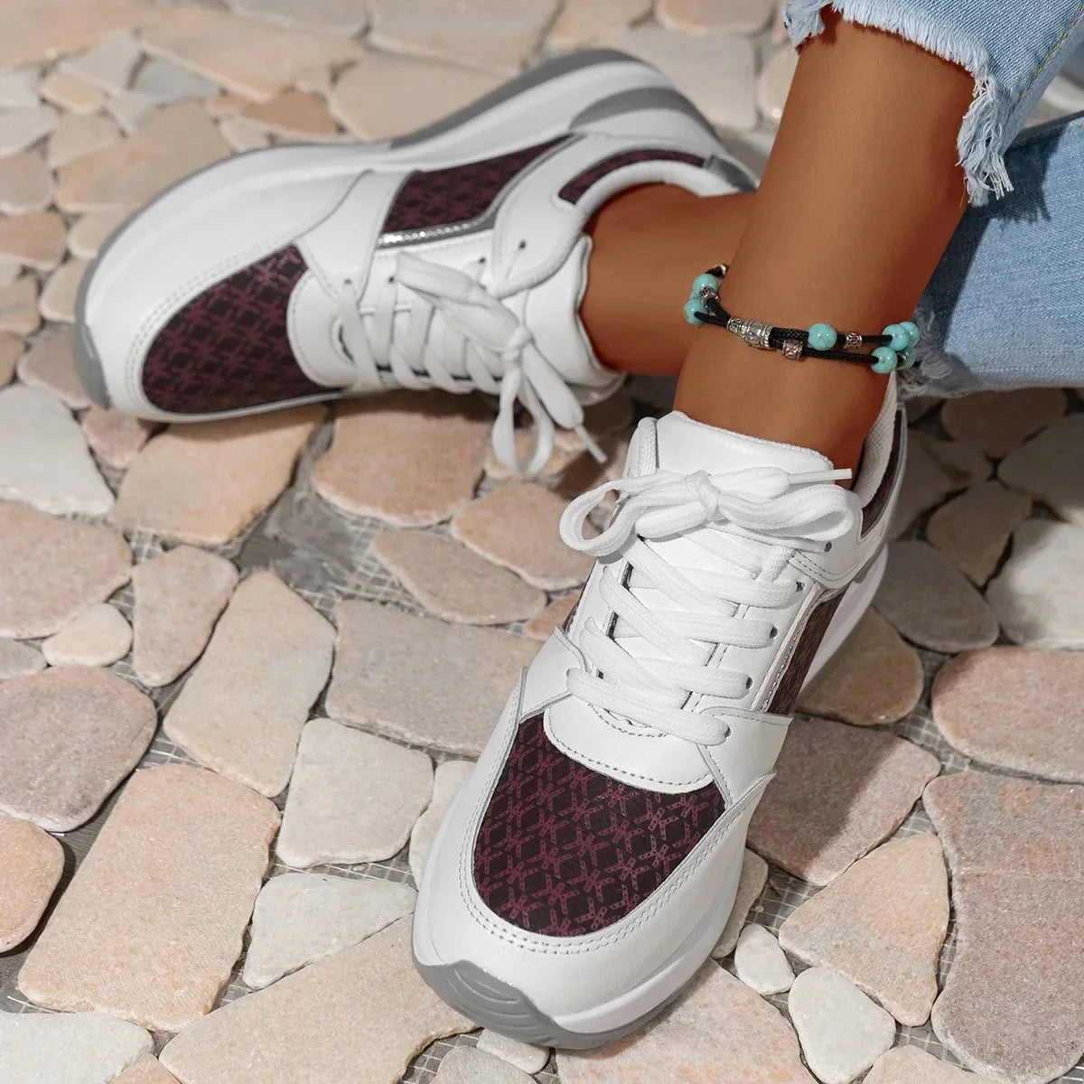 Damen Sneaker - Atmungsaktive Laufschuhe mit dämpfender Sohle