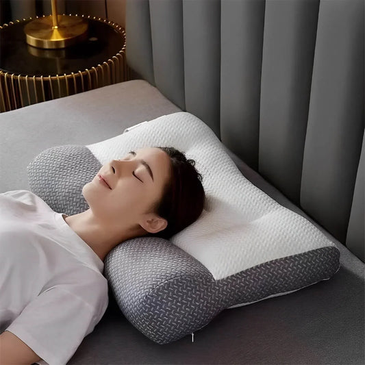 VitalSupport | Ergonomisches Orthopädisches Kissen – Grau | Überlegene Nacken- & Rückenunterstützung für besseren Schlaf