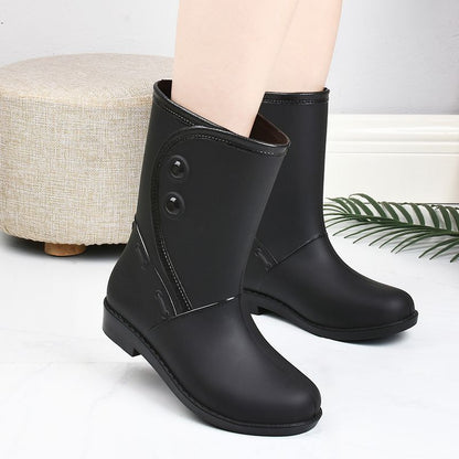 Modische Damen-Regenstiefel – Wasserdichte, bequeme Mid-Calf Gummistiefel für jedes Wetter