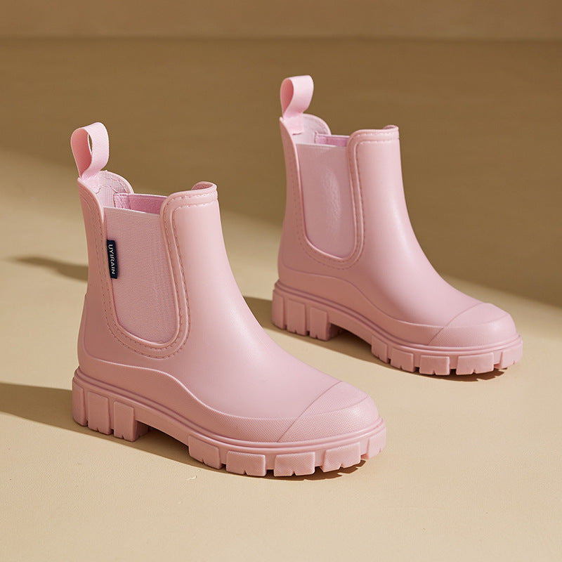 Stilvolle Damen-Regenstiefel – Wasserdichte Mid-Calf-Gummistiefel mit rutschfester Sohle für maximalen Halt & Komfort