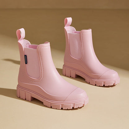 Stilvolle Damen-Regenstiefel – Wasserdichte Mid-Calf-Gummistiefel mit rutschfester Sohle für maximalen Halt & Komfort