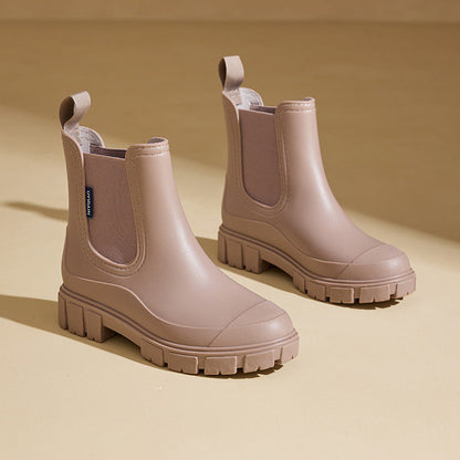 Stilvolle Damen-Regenstiefel – Wasserdichte Mid-Calf-Gummistiefel mit rutschfester Sohle für maximalen Halt & Komfort