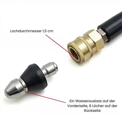 Professionelle Hochdruck-Rohrreinigungsdüse – Schnell & Effektiv Verstopfte Rohre & Abflüsse Freimachen