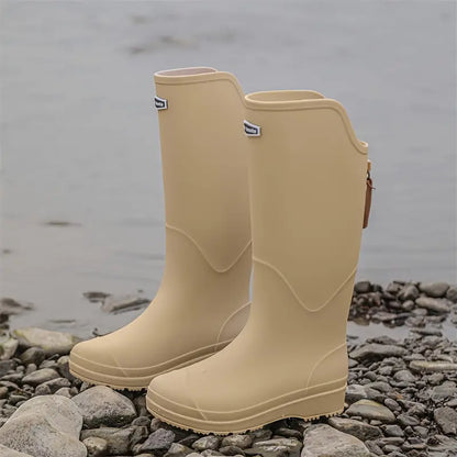 Modische Damen Regenstiefel – Wasserdichte PVC-Gummistiefel mit rutschfester Sohle für stilvollen Herbstkomfort