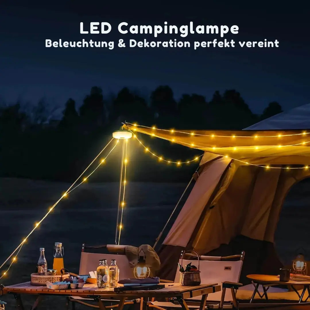 Vielseitige 4-in-1 Campinglaterne & Lichterkette – Tragbare Powerbank für ultimative Outdoor-Abenteuer