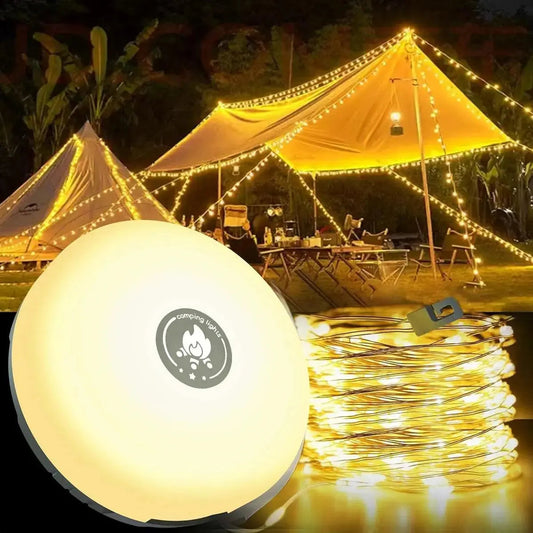 Vielseitige 4-in-1 Campinglaterne & Lichterkette – Tragbare Powerbank für ultimative Outdoor-Abenteuer
