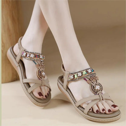 Gabora Zehentrenner | Bequeme Sandalen mit Blumenmuster