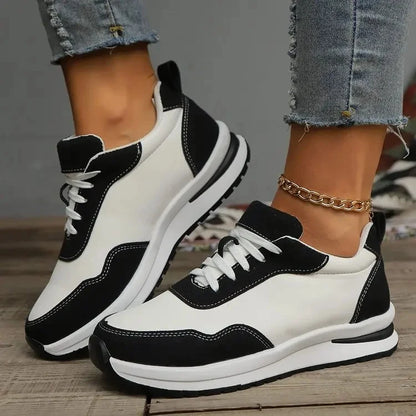 Damen Platform Sneaker - Plateau Schuhe für Alltag