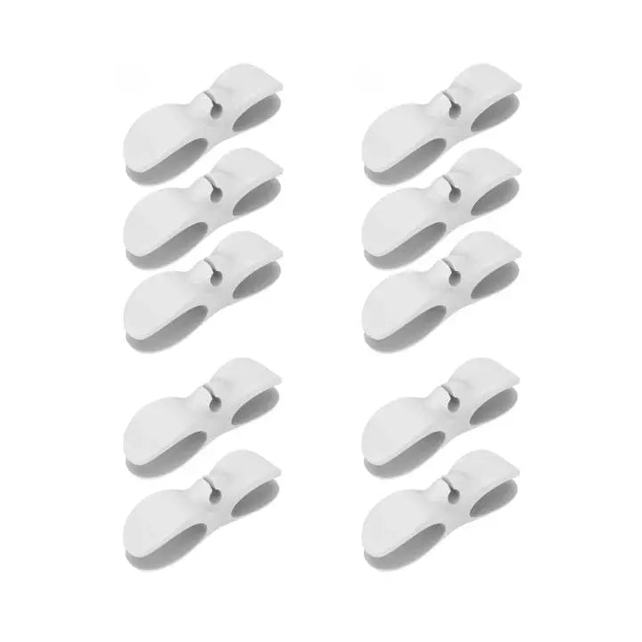 Selbstklebende Kabel Organizer Clips (10er-Pack) – Ordentliche Kabelführung für ein aufgeräumtes Zuhause & Büro
