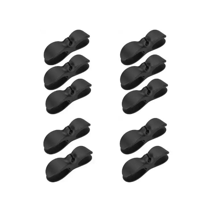 Selbstklebende Kabel Organizer Clips (10er-Pack) – Ordentliche Kabelführung für ein aufgeräumtes Zuhause & Büro