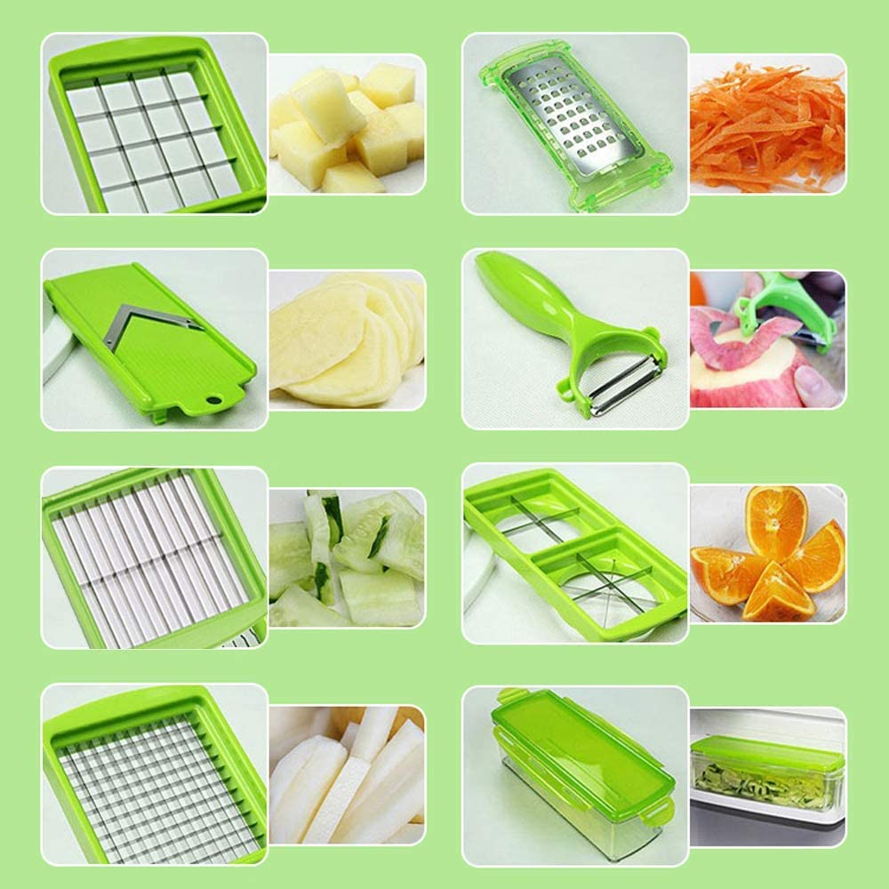 SliceSafe | 12-in-1 Gemüseschneider – Mühelose Zubereitung für Ihre Küche