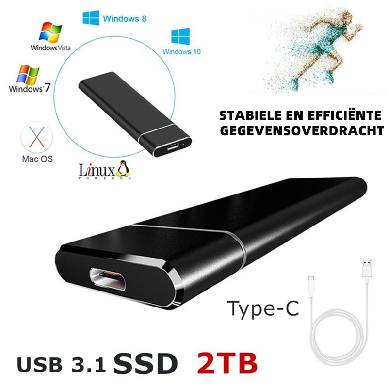 SpeedVault Externe SSD – Ultraschnelle 520 MB/s Übertragung, 1TB/2TB Speicher, Robustes Aluminiumgehäuse für Profis & Kreative
