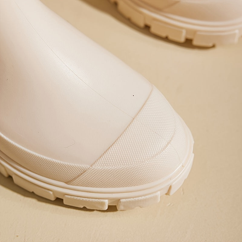 Stilvolle Damen-Regenstiefel – Wasserdichte Mid-Calf-Gummistiefel mit rutschfester Sohle für maximalen Halt & Komfort