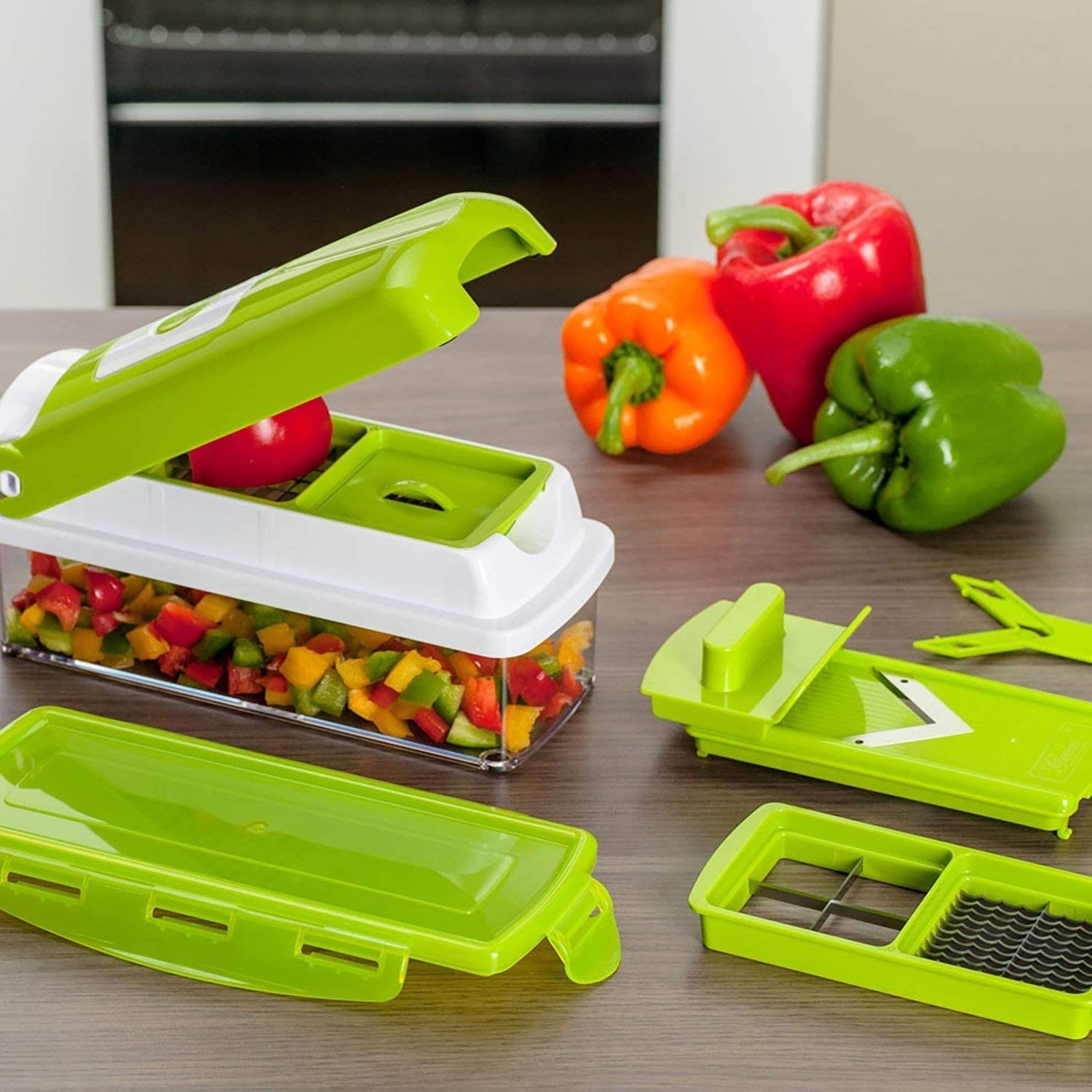 SliceSafe | 12-in-1 Gemüseschneider – Mühelose Zubereitung für Ihre Küche