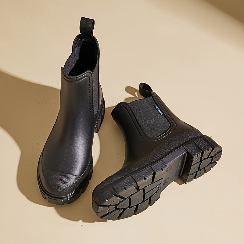 Stilvolle Damen-Regenstiefel – Wasserdichte Mid-Calf-Gummistiefel mit rutschfester Sohle für maximalen Halt & Komfort