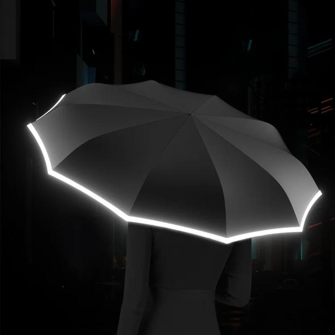 Regensicher: Ultimativ winddichter & reflektierender Regenschirm