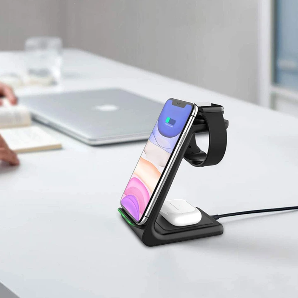 3-in-1 Kabelloses Ladegerät: Blitzschnelles Warp Charge für iPhone & Samsung – Ihr Herbst-Must-Have!