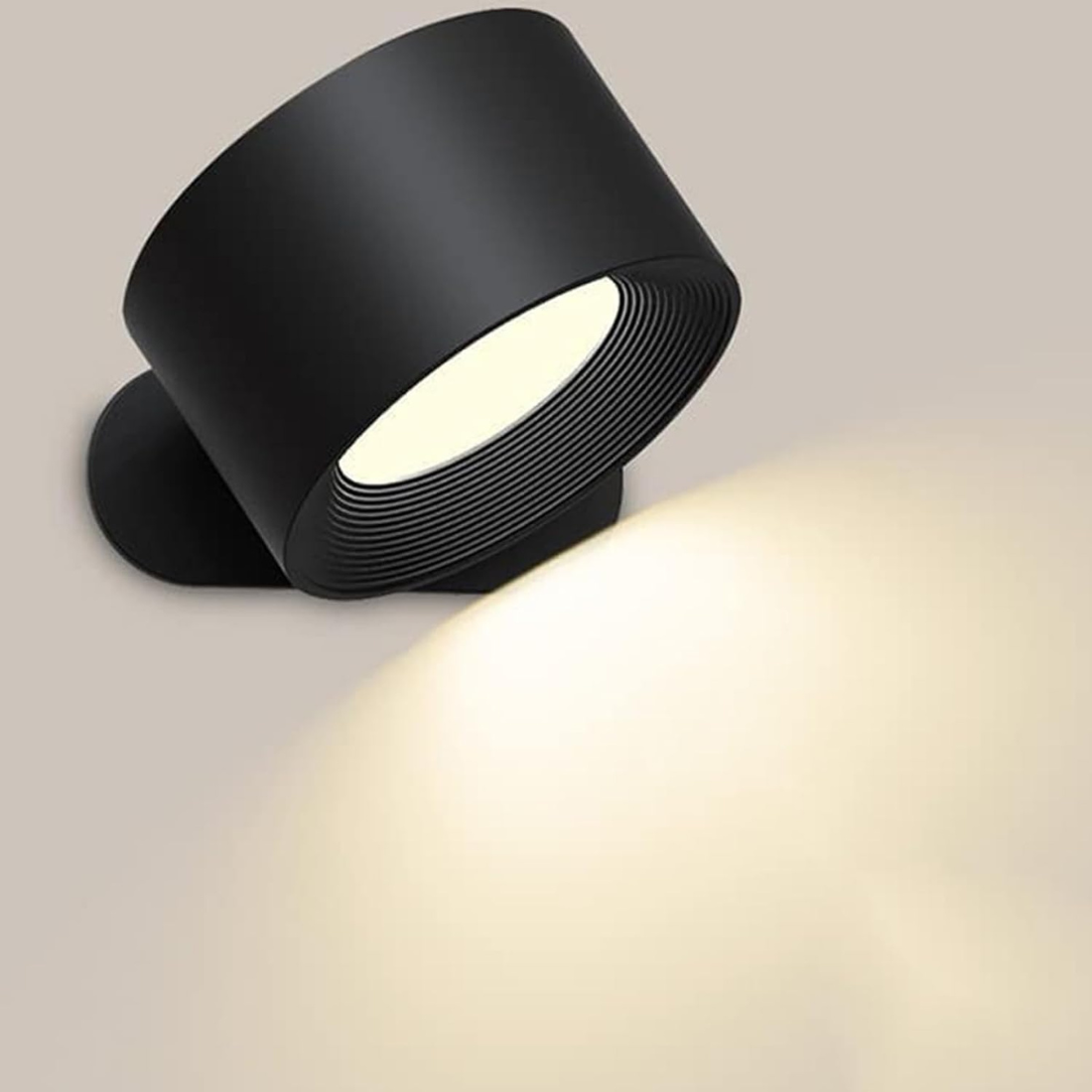 Glow360 Wandleuchte – Kabellos, wiederaufladbar, um 360° drehbar (2er-Set)
