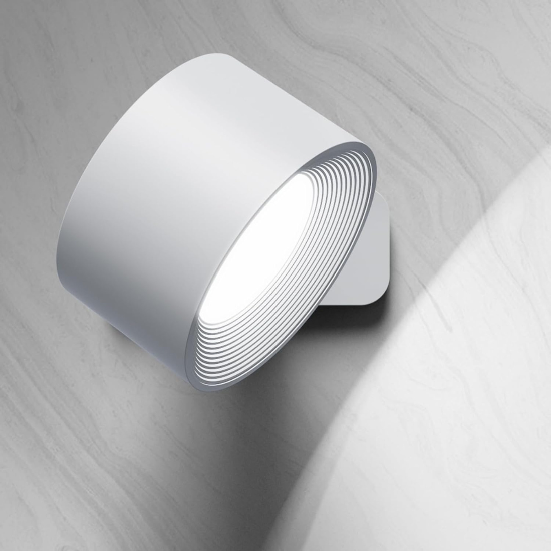 Glow360 Wandleuchte – Kabellos, wiederaufladbar, um 360° drehbar (2er-Set)