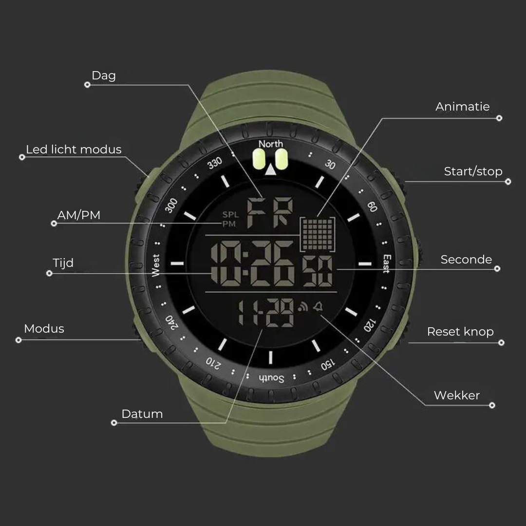 EverHike AdventureTime Outdoor-Uhr – Wasserdicht & Robust für Abenteurer