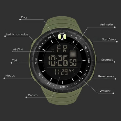 EverHike AdventureTime Outdoor-Uhr – Wasserdicht & Robust für Abenteurer
