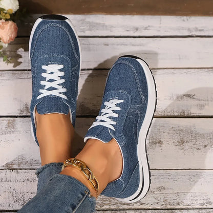 Damen Canvas Sneaker - Bequeme Stoffschuhe mit Komfortsohle