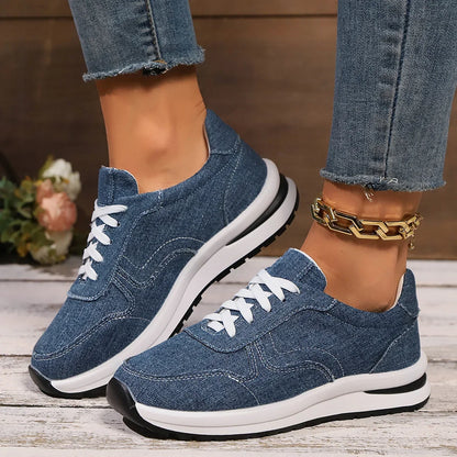 Damen Canvas Sneaker - Bequeme Stoffschuhe mit Komfortsohle