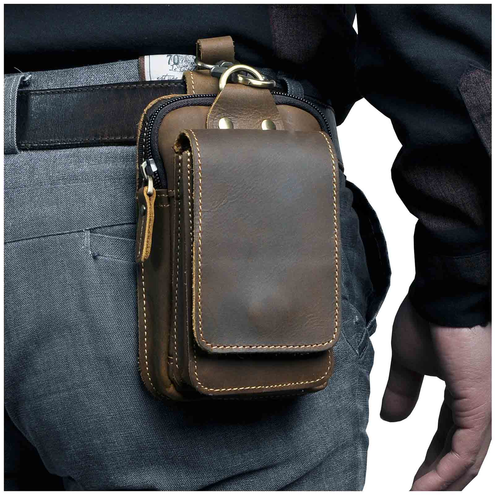 Veluxe Premium Leder Herren Bauchtasche – Stilvolle & sichere Gürteltasche für tägliche Essentials