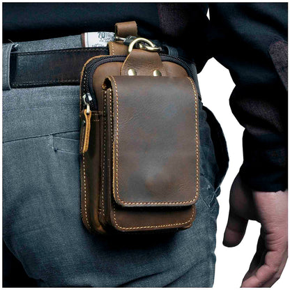 Veluxe Premium Leder Herren Bauchtasche – Stilvolle & sichere Gürteltasche für tägliche Essentials