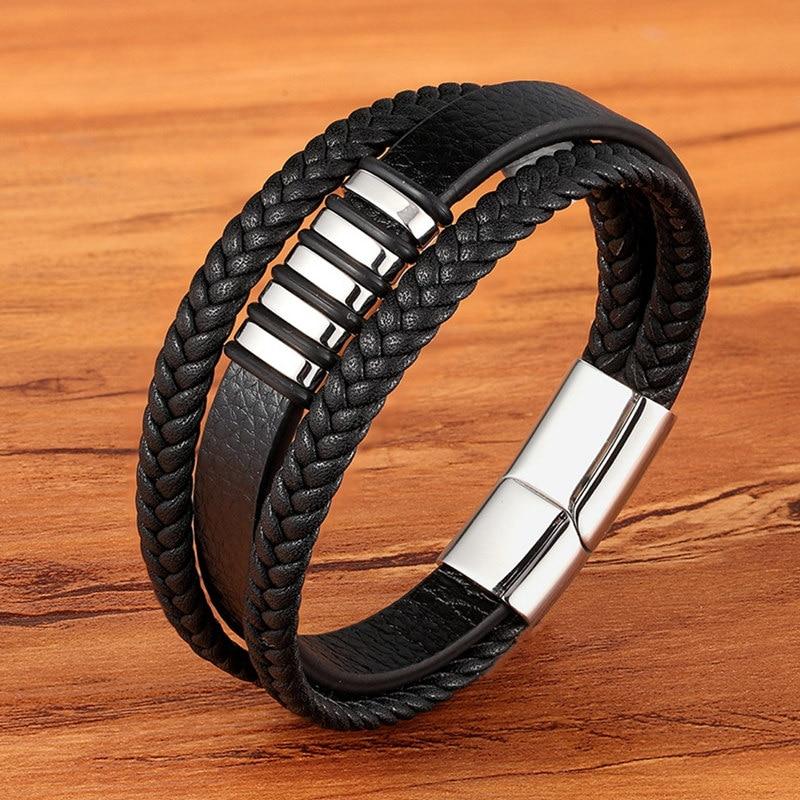 Alfa Armband – Elegantes Echtlederarmband für Herren – Zeitloser Stil