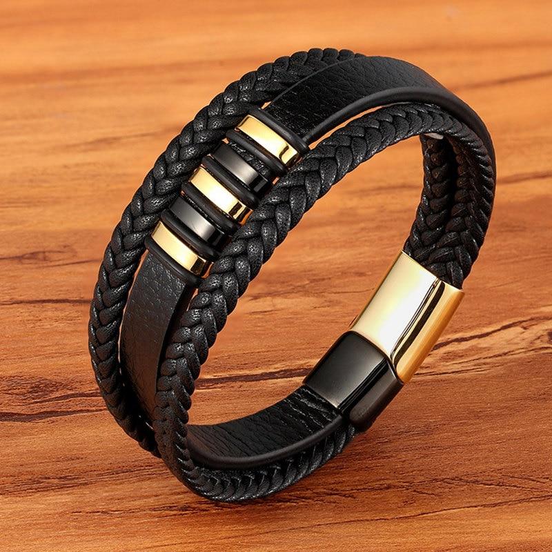Alfa Armband – Elegantes Echtlederarmband für Herren – Zeitloser Stil