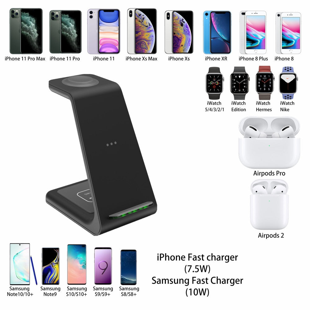 3-in-1 Kabelloses Ladegerät: Blitzschnelles Warp Charge für iPhone & Samsung – Ihr Herbst-Must-Have!