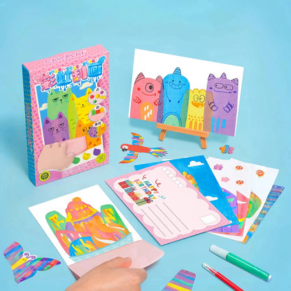 Magisches Kratzbild-Set für Kinder – Farbenfroher Kreativspaß ohne Sauerei