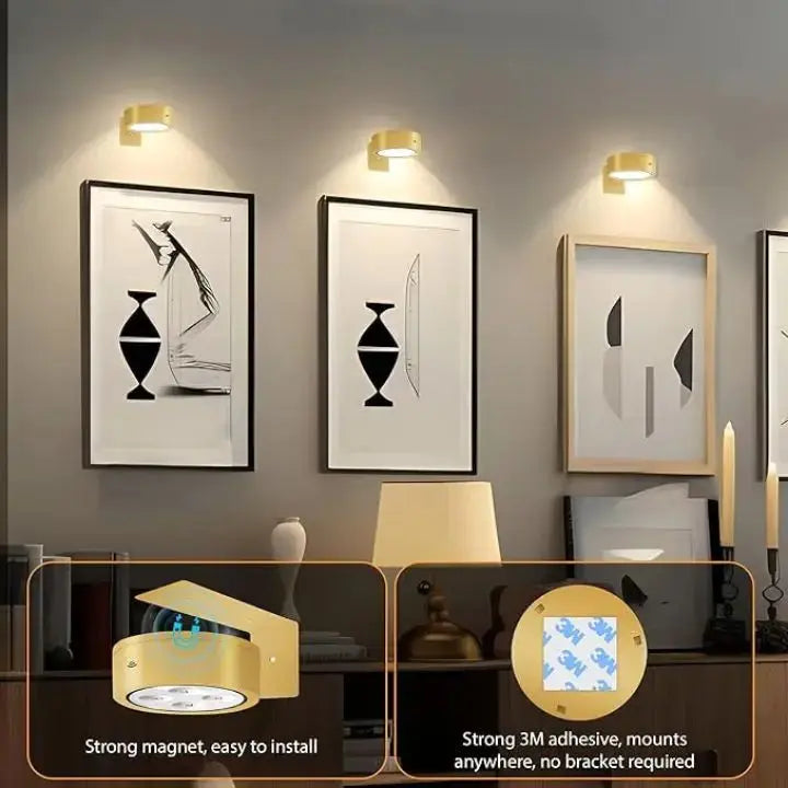 Magnetische LED Bilderleuchte – Perfekte Ausleuchtung für Ihre Kunstwerke (2er-Set)