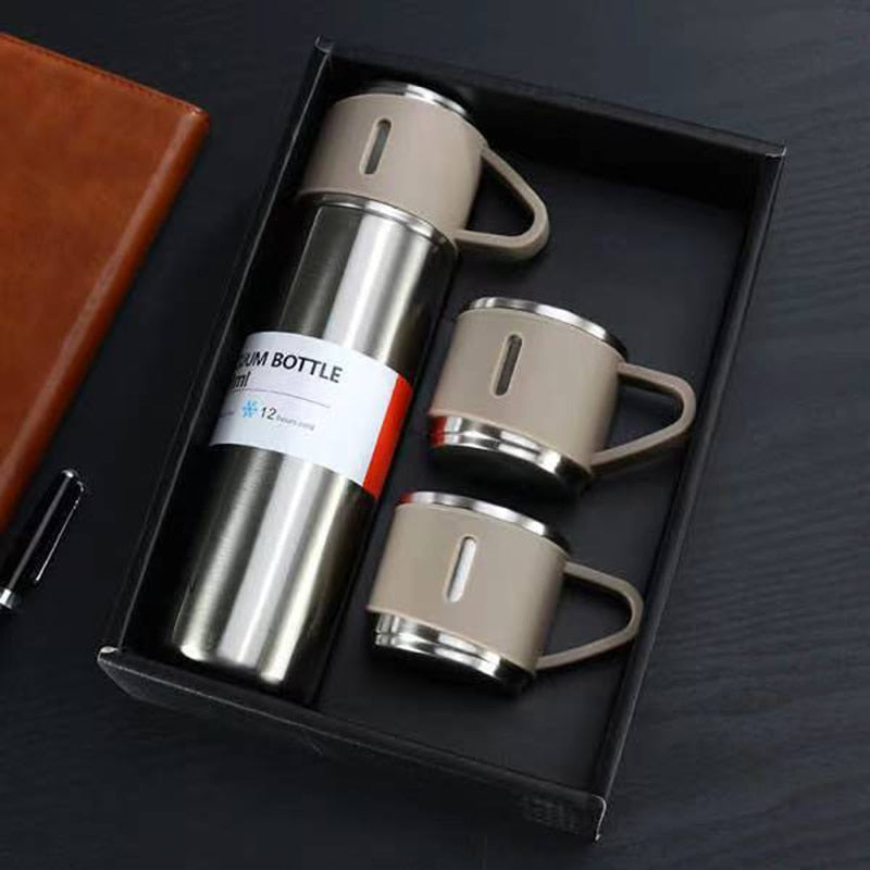 Thermo Pro Edelstahl Thermoskanne 500ml – Hält Getränke 12 Stunden warm/kalt | Perfekt für Herbst & Winter