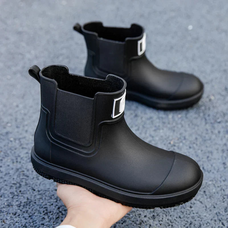Wasserdichte Herren-Wellington-Stiefel in Wadenhöhe – Bequem & rutschfest für Herbstspaziergänge