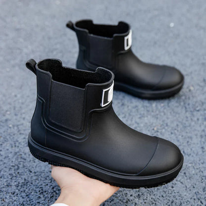 Wasserdichte Herren-Wellington-Stiefel in Wadenhöhe – Bequem & rutschfest für Herbstspaziergänge