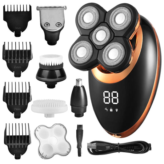 Pro Rasierer V2: Wasserdichter kabelloser 4D-Rasierer & Trimmer für Männer – Perfekte Pflege für Gesicht, Kopf & Körper