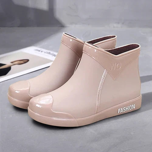 Elegante wasserdichte Stiefeletten-Regenstiefel für Damen – Perfekt für den Herbst mit seitlichem Reißverschluss
