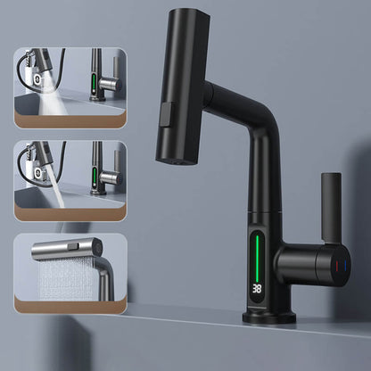 Innovativer LED Wasserhahn mit 360°-Schwenkarm und Temperaturanzeige – Perfekt für Küche & Bad